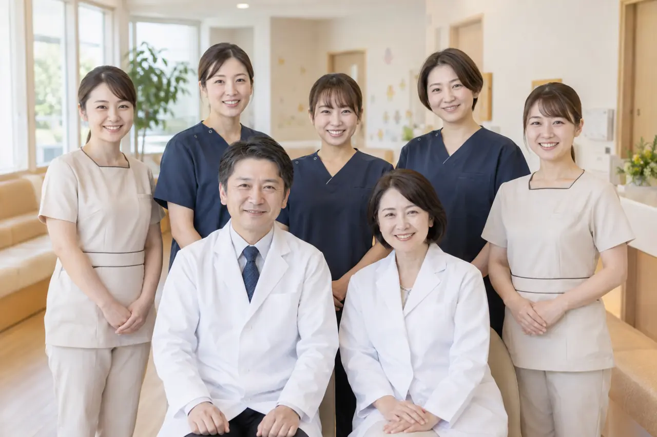 医師・看護師・受付スタッフの集合写真