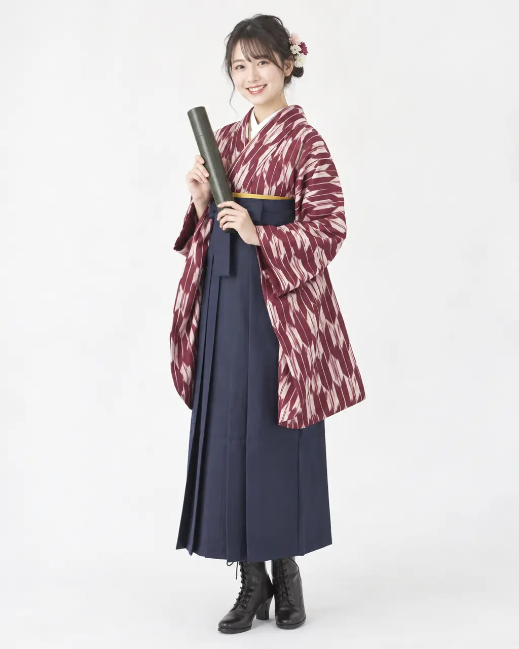 大学の卒業・矢絣に袴