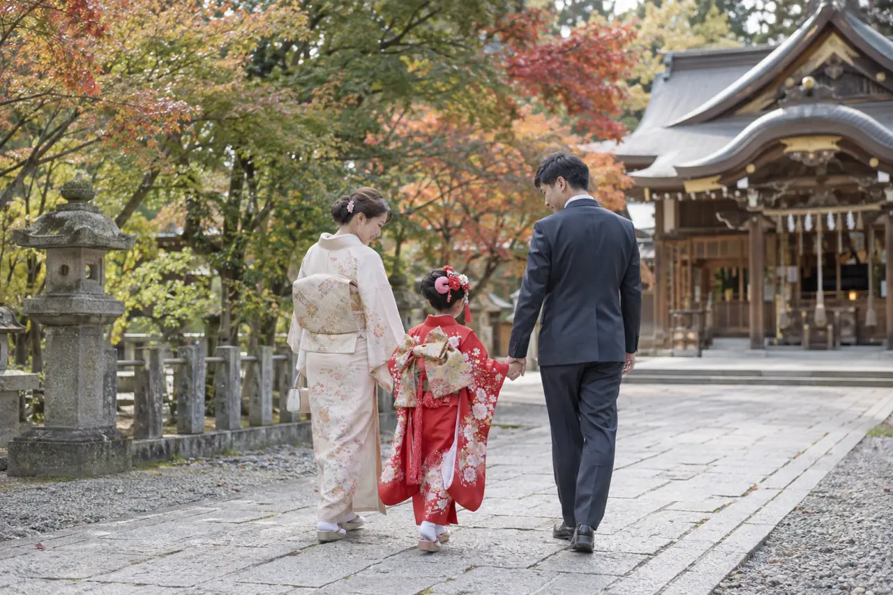 神社でお参りの日に