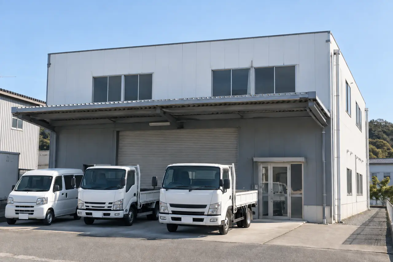 すみわ設備の本社と倉庫