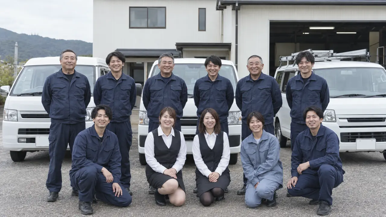 すみわ設備の社員の集合写真